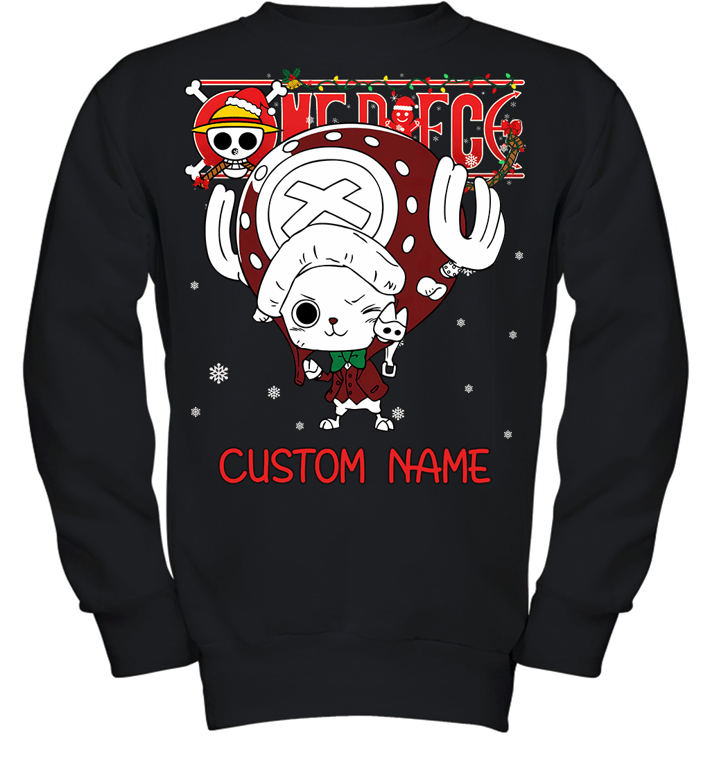 One Piece - Tony Tony Chopper Christmas Style Personalized Graphic T-shirt