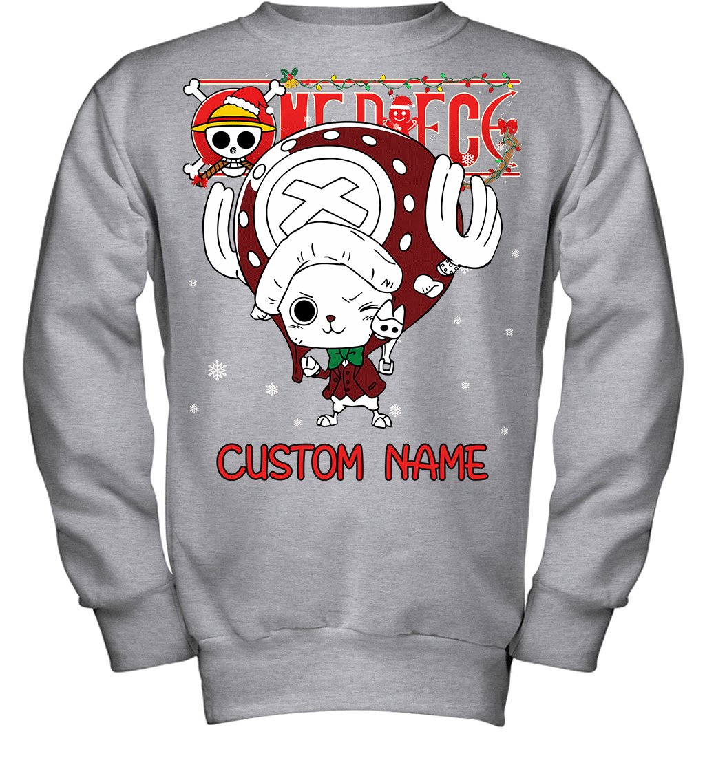 One Piece - Tony Tony Chopper Christmas Style Personalized Graphic T-shirt
