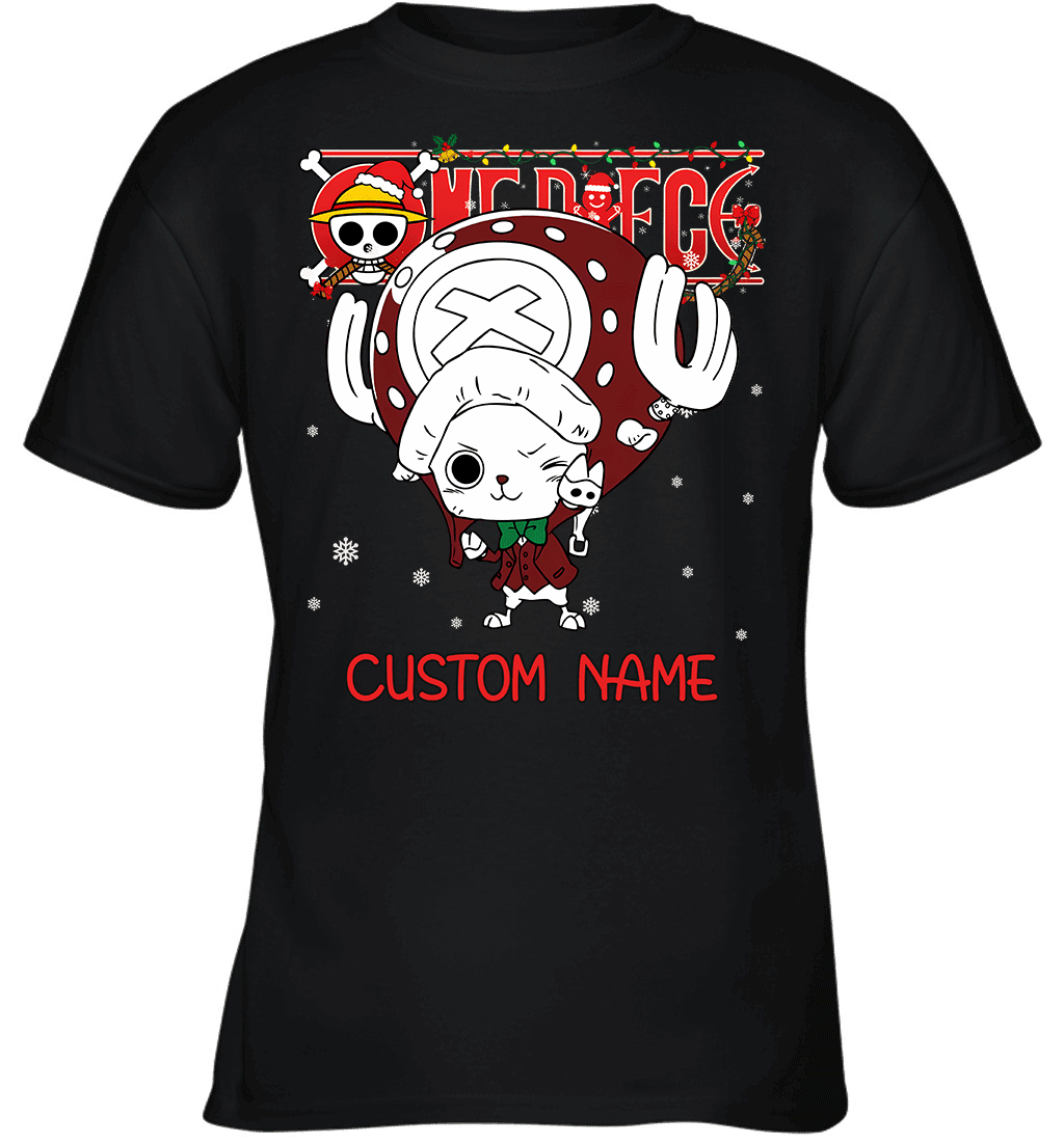 One Piece - Tony Tony Chopper Christmas Style Personalized Graphic T-shirt