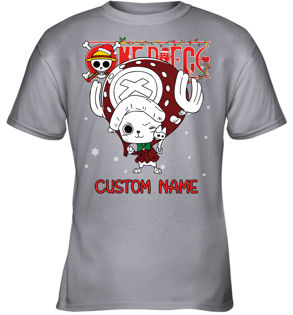 One Piece - Tony Tony Chopper Christmas Style Personalized Graphic T-shirt