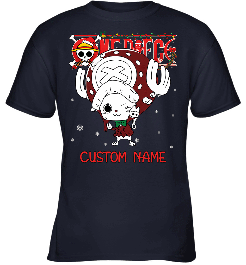 One Piece - Tony Tony Chopper Christmas Style Personalized Graphic T-shirt