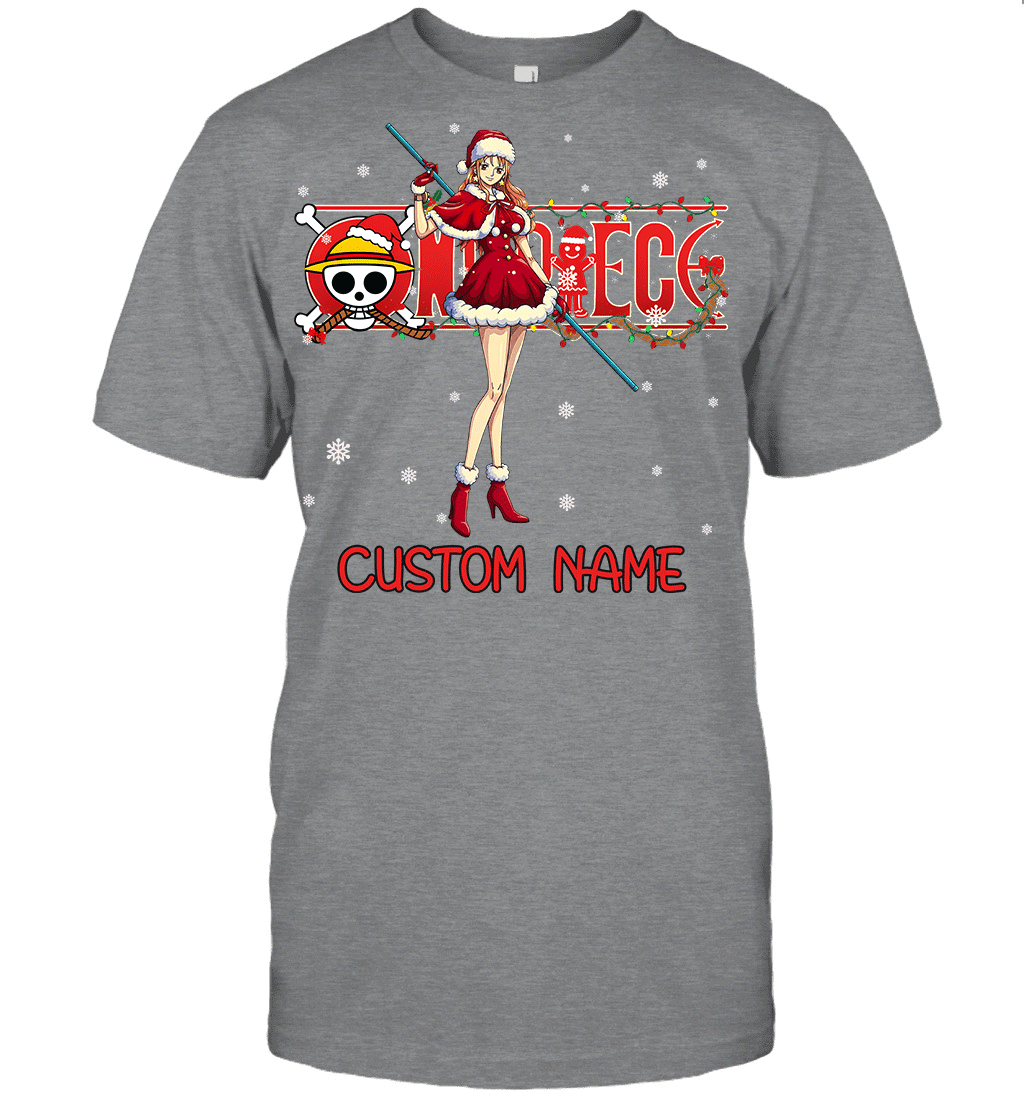 One Piece - Nami Christmas Style Personalized Graphic T-shirt