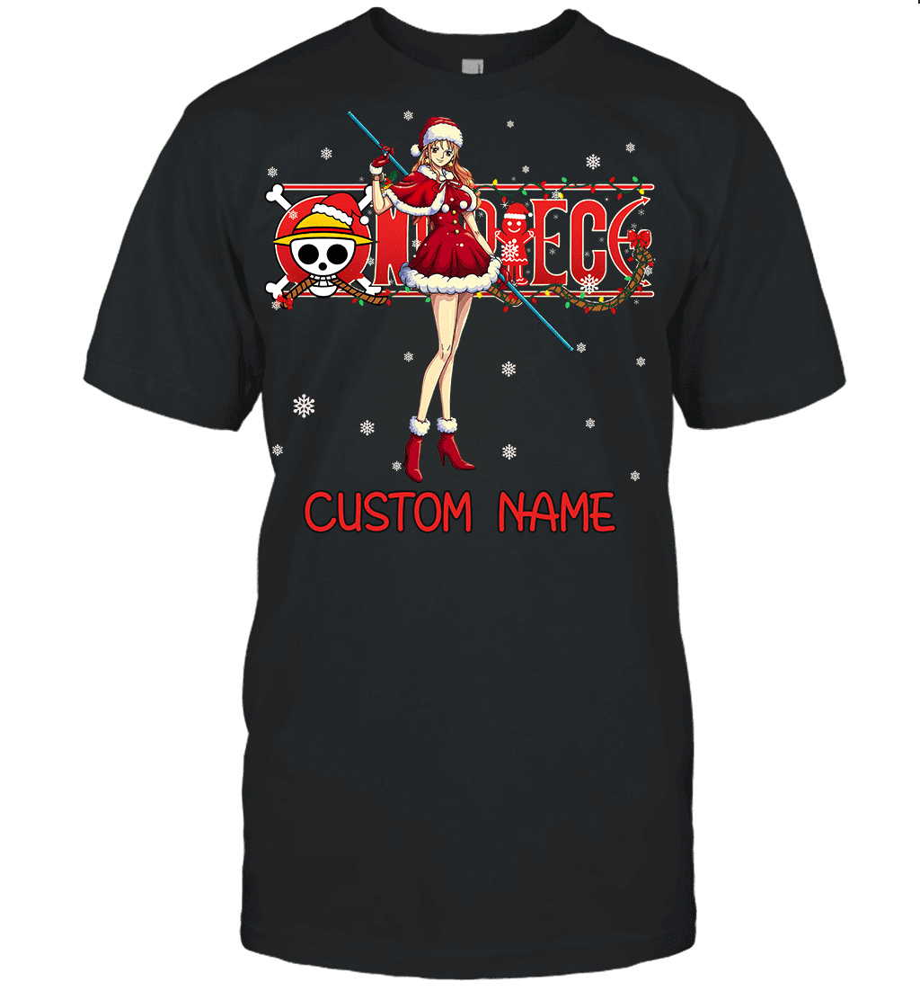One Piece - Nami Christmas Style Personalized Graphic T-shirt