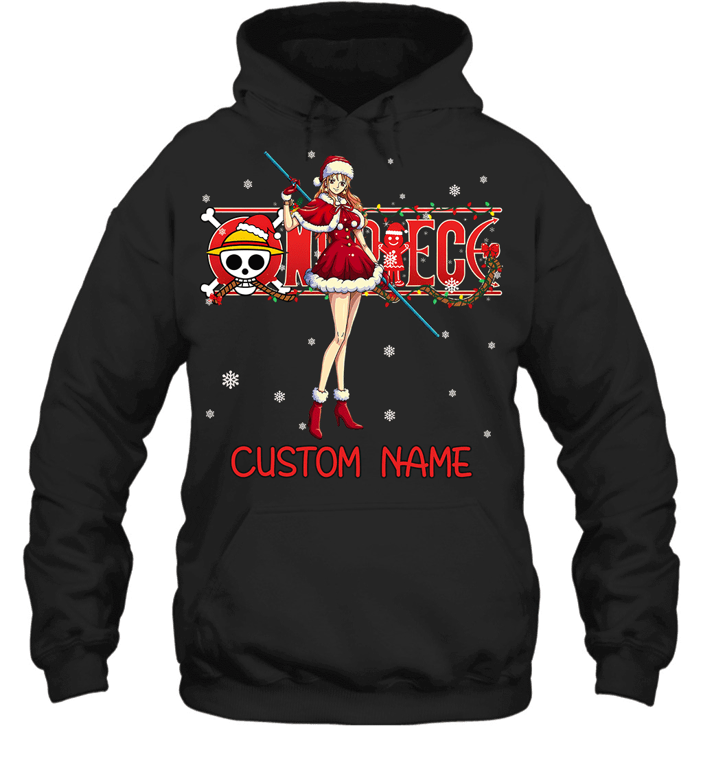 One Piece - Nami Christmas Style Personalized Graphic T-shirt
