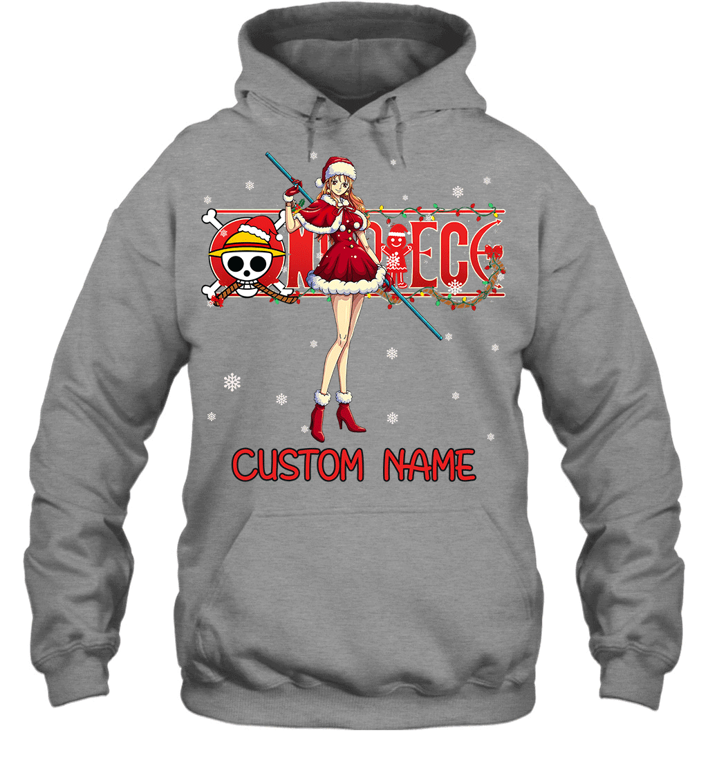 One Piece - Nami Christmas Style Personalized Graphic T-shirt