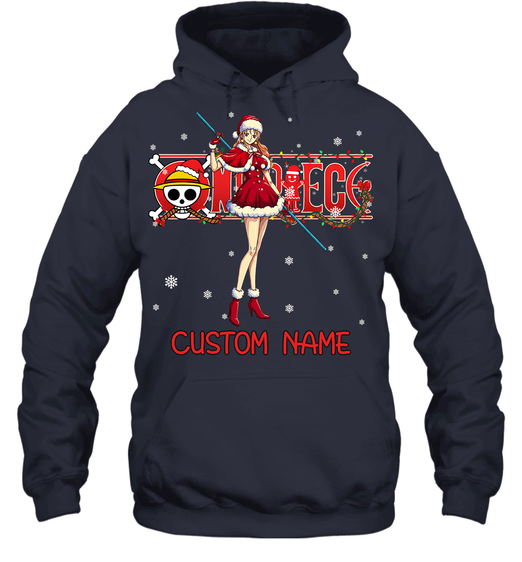 One Piece - Nami Christmas Style Personalized Graphic T-shirt