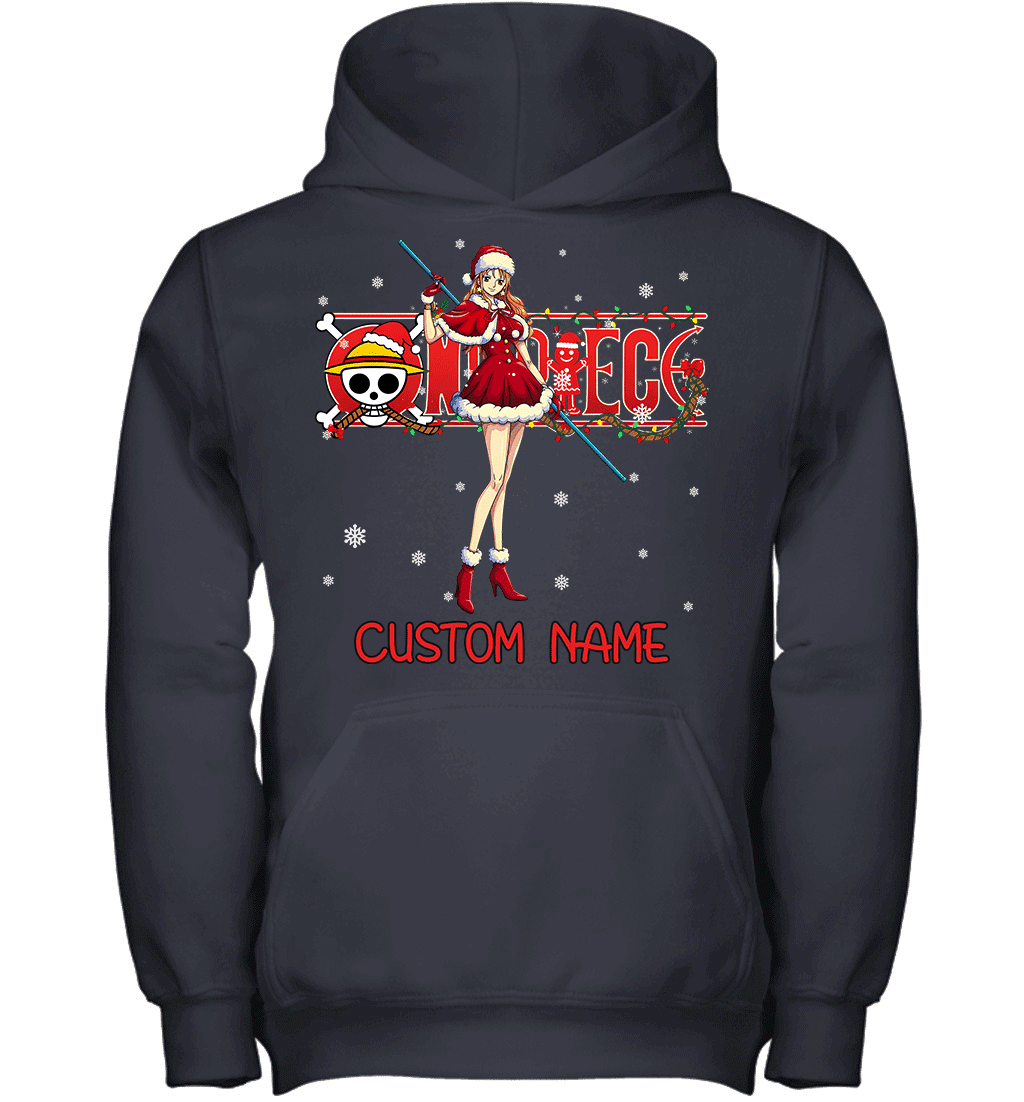 One Piece - Nami Christmas Style Personalized Graphic T-shirt