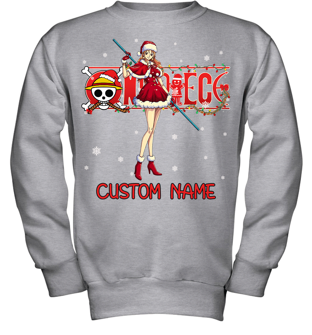 One Piece - Nami Christmas Style Personalized Graphic T-shirt