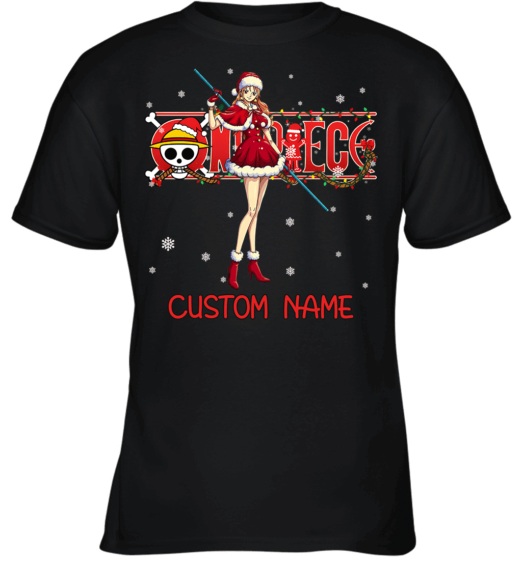One Piece - Nami Christmas Style Personalized Graphic T-shirt