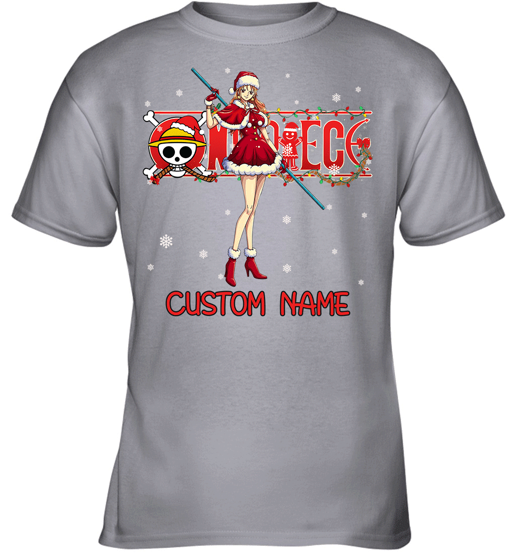 One Piece - Nami Christmas Style Personalized Graphic T-shirt
