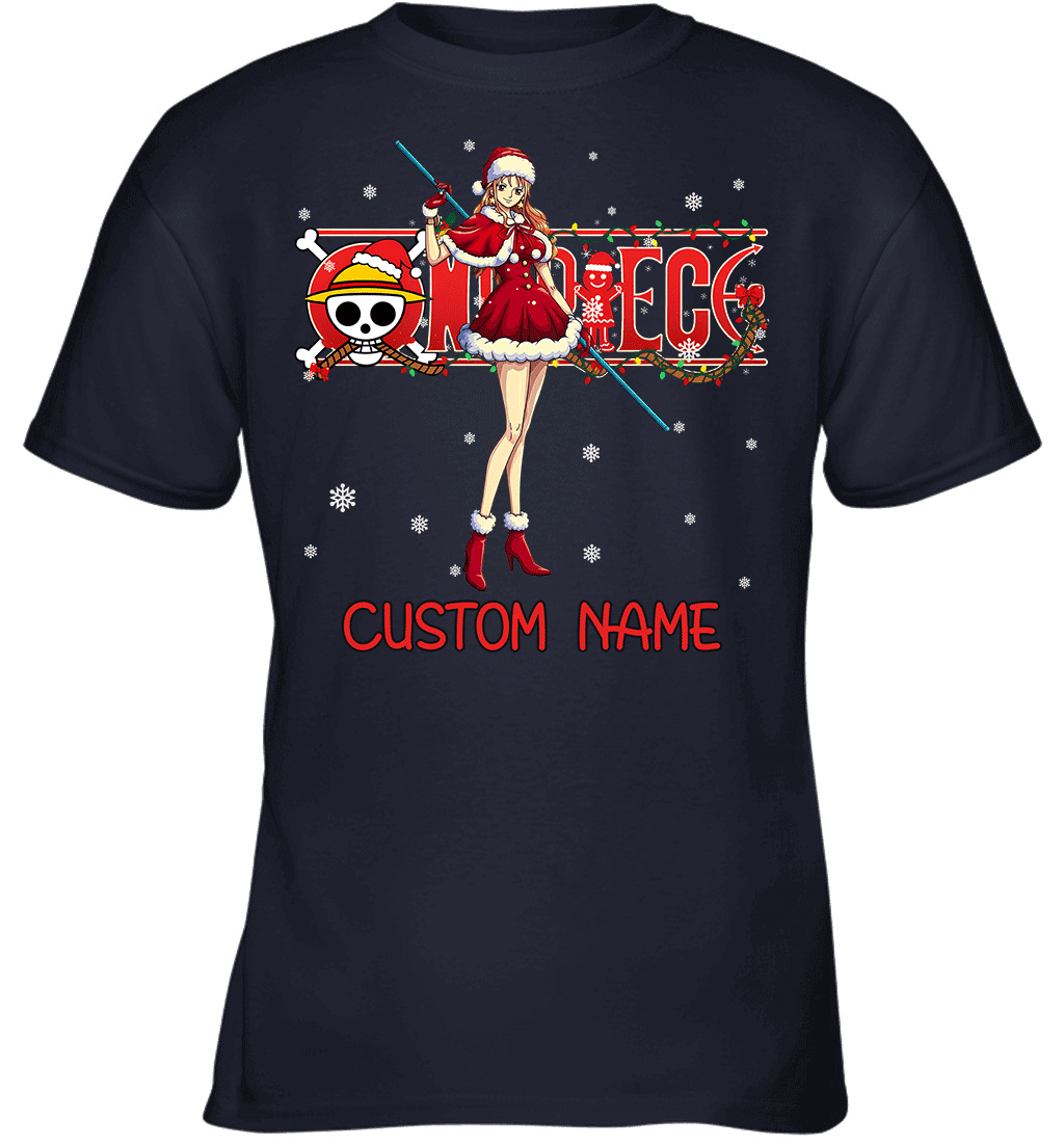 One Piece - Nami Christmas Style Personalized Graphic T-shirt