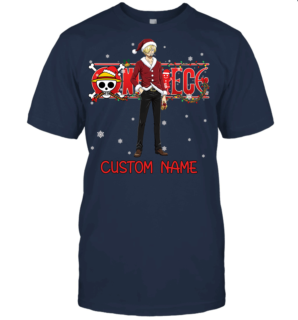 One Piece - Sanji Christmas Style Personalized Graphic T-shirt
