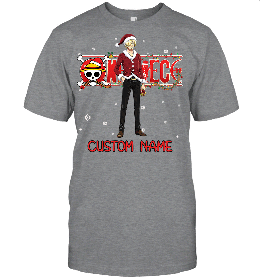 One Piece - Sanji Christmas Style Personalized Graphic T-shirt