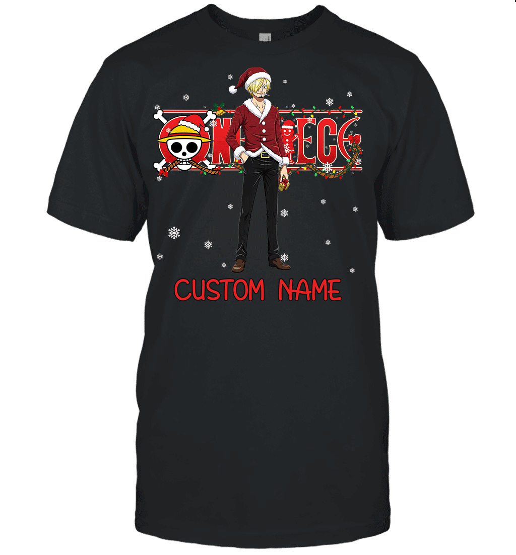 One Piece - Sanji Christmas Style Personalized Graphic T-shirt