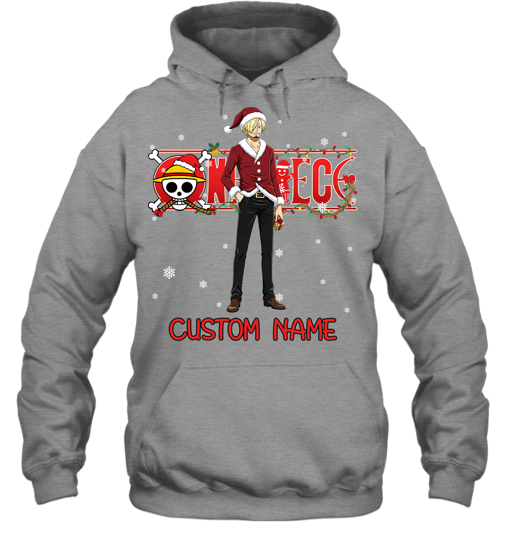 One Piece - Sanji Christmas Style Personalized Graphic T-shirt