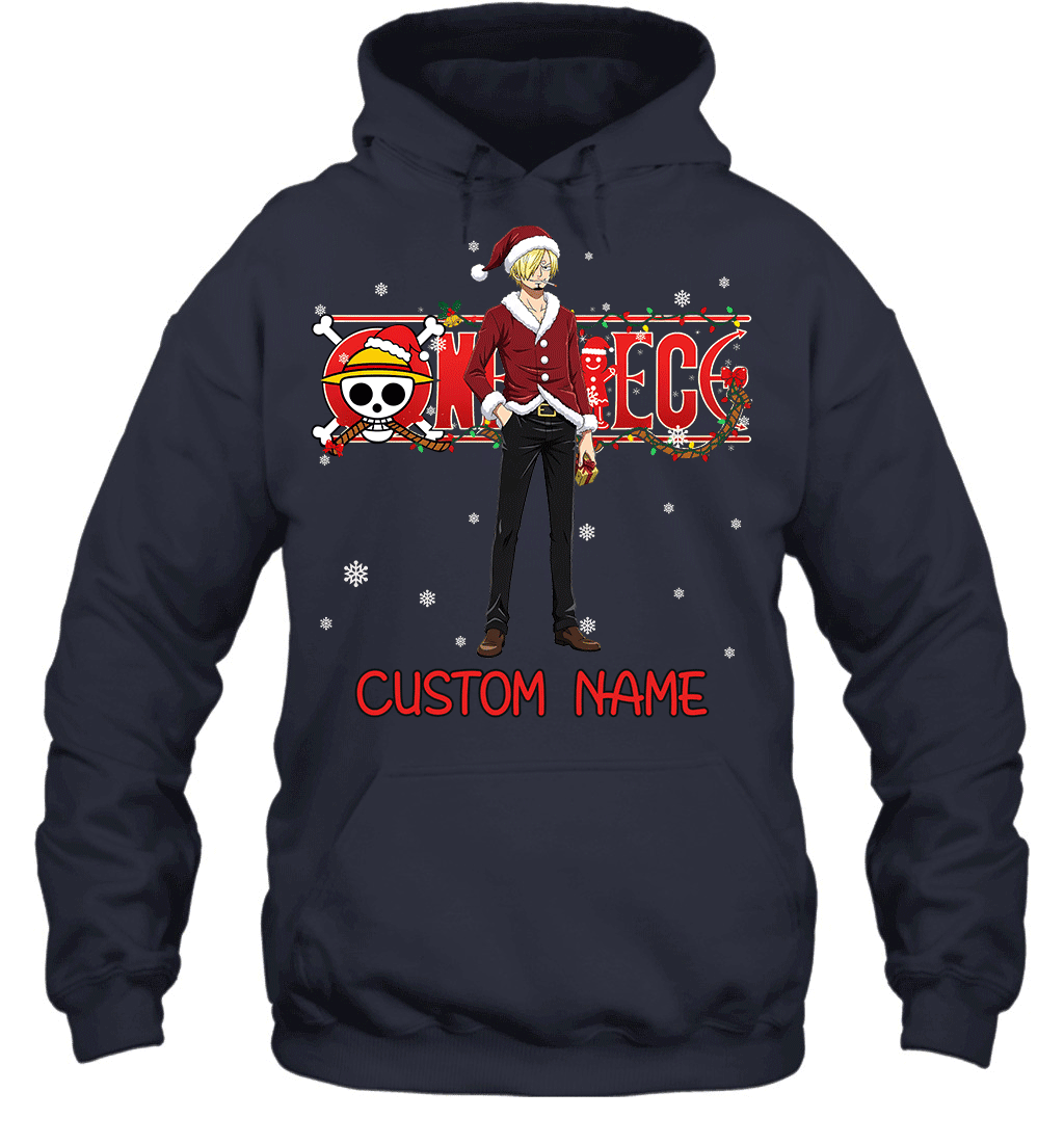 One Piece - Sanji Christmas Style Personalized Graphic T-shirt