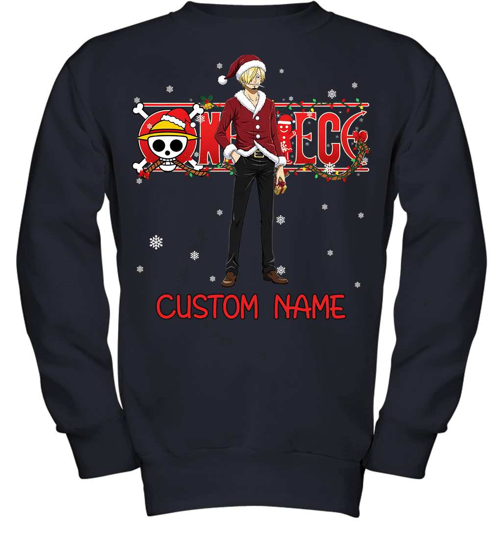One Piece - Sanji Christmas Style Personalized Graphic T-shirt