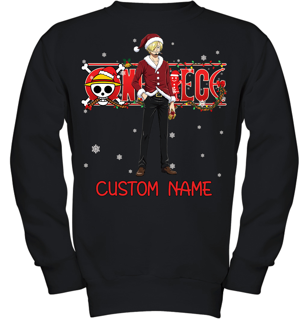 One Piece - Sanji Christmas Style Personalized Graphic T-shirt