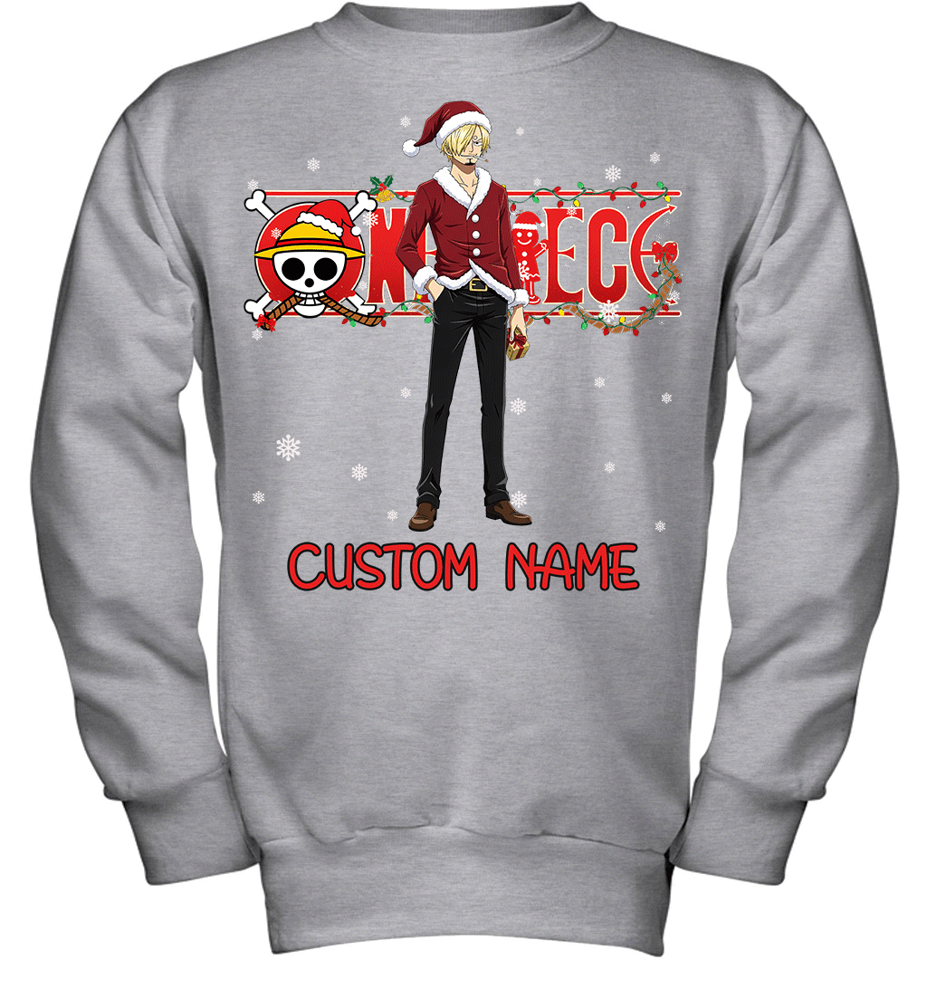 One Piece - Sanji Christmas Style Personalized Graphic T-shirt