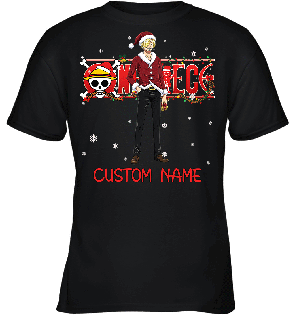 One Piece - Sanji Christmas Style Personalized Graphic T-shirt
