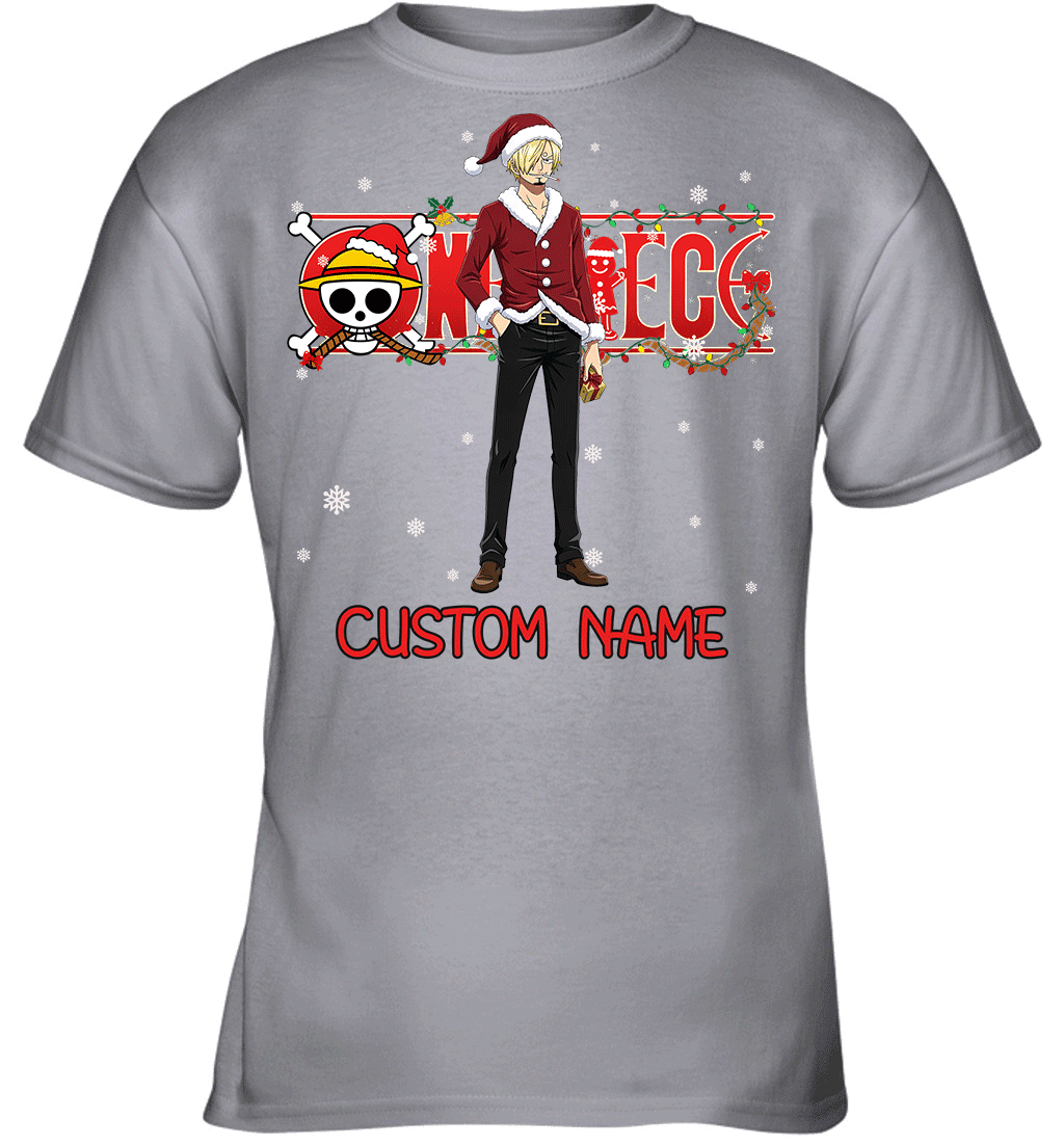 One Piece - Sanji Christmas Style Personalized Graphic T-shirt