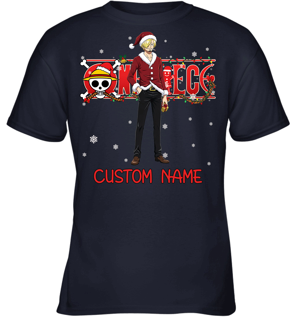One Piece - Sanji Christmas Style Personalized Graphic T-shirt