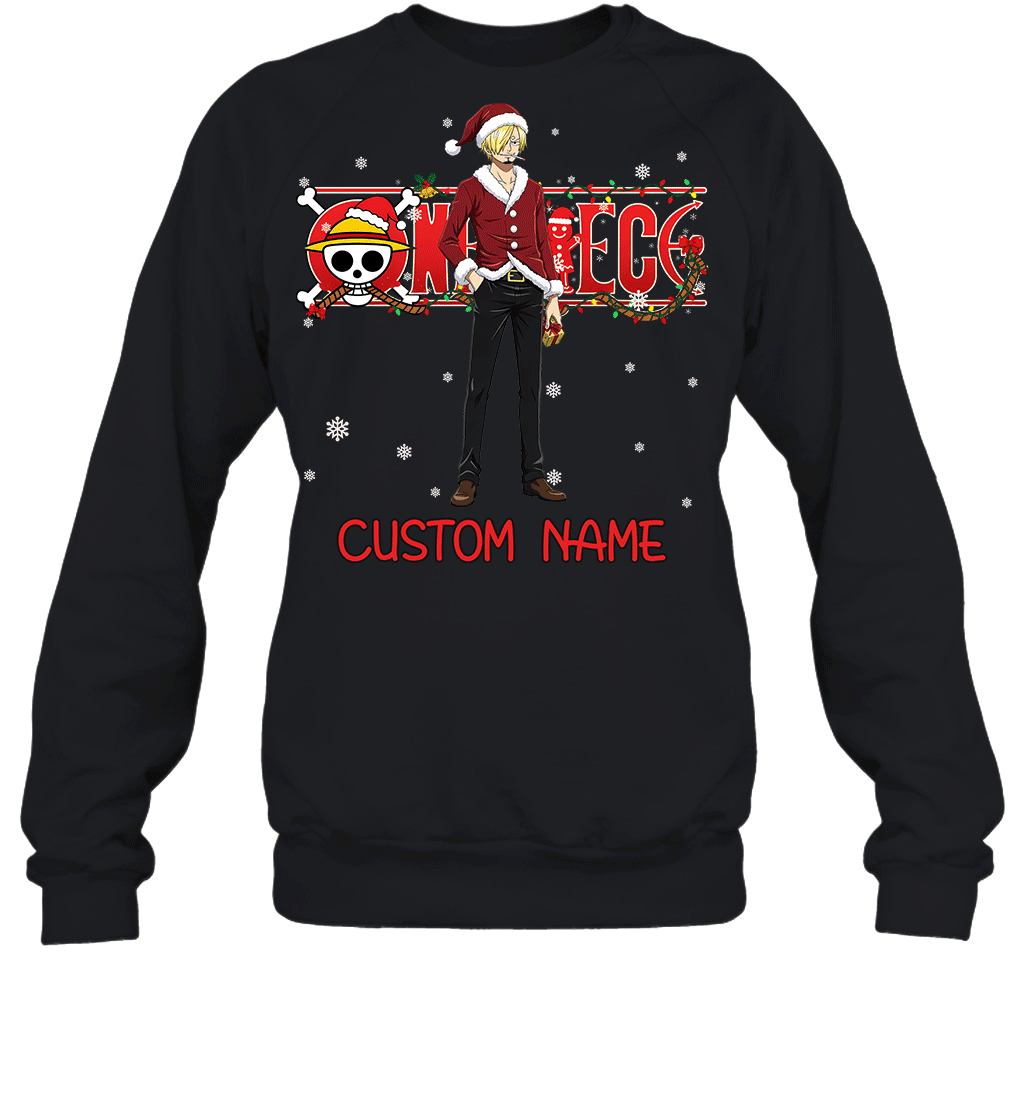 One Piece - Sanji Christmas Style Personalized Graphic T-shirt