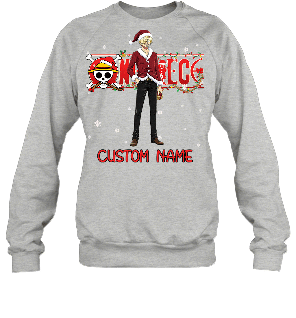 One Piece - Sanji Christmas Style Personalized Graphic T-shirt