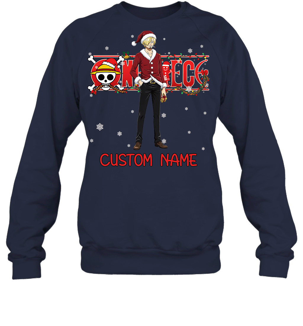 One Piece - Sanji Christmas Style Personalized Graphic T-shirt