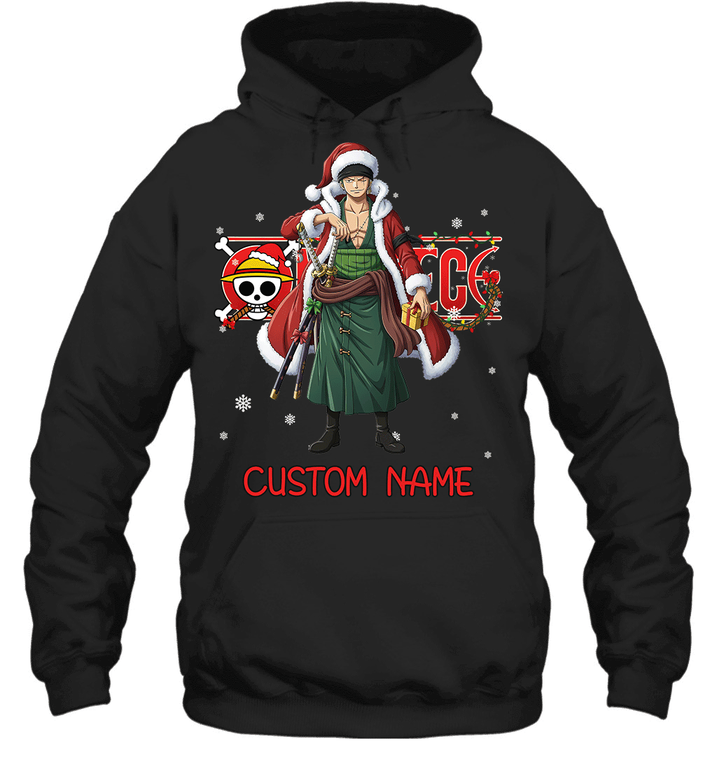 One Piece - Roronoa Zoro Christmas Style Personalized Graphic T-shirt
