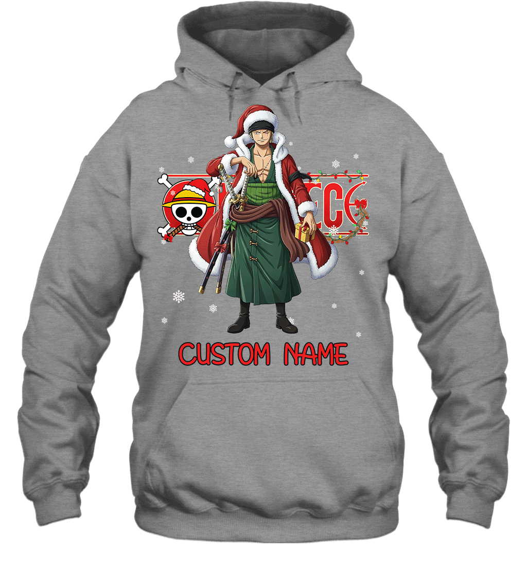 One Piece - Roronoa Zoro Christmas Style Personalized Graphic T-shirt