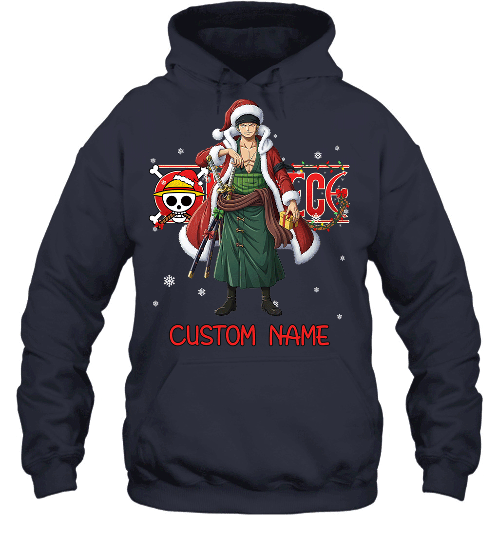 One Piece - Roronoa Zoro Christmas Style Personalized Graphic T-shirt