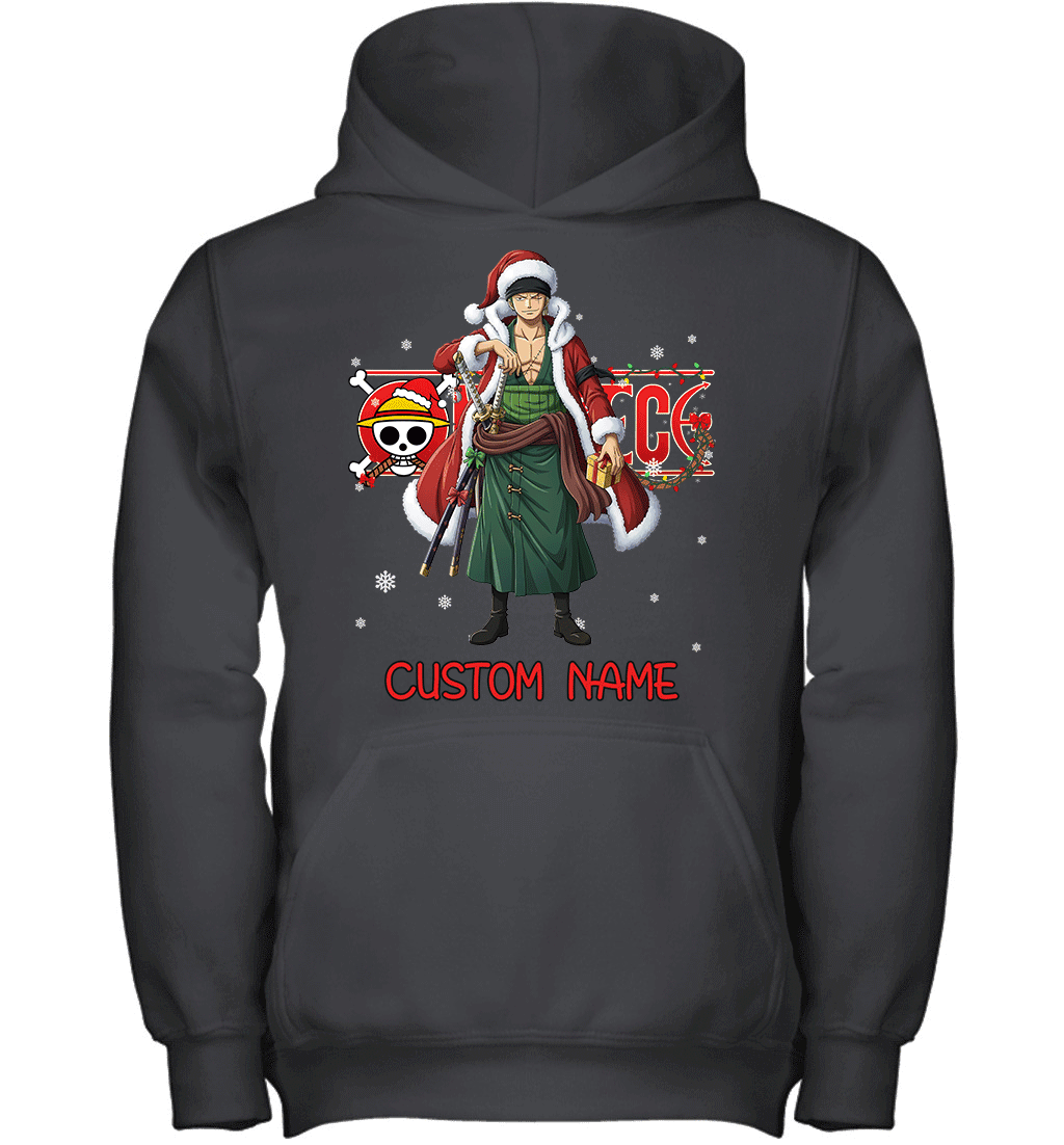 One Piece - Roronoa Zoro Christmas Style Personalized Graphic T-shirt