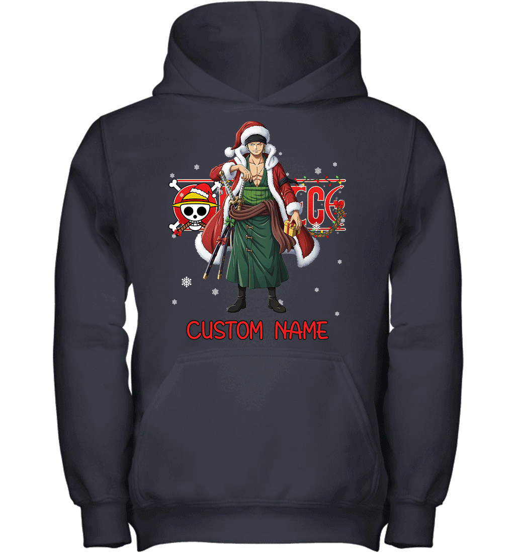 One Piece - Roronoa Zoro Christmas Style Personalized Graphic T-shirt