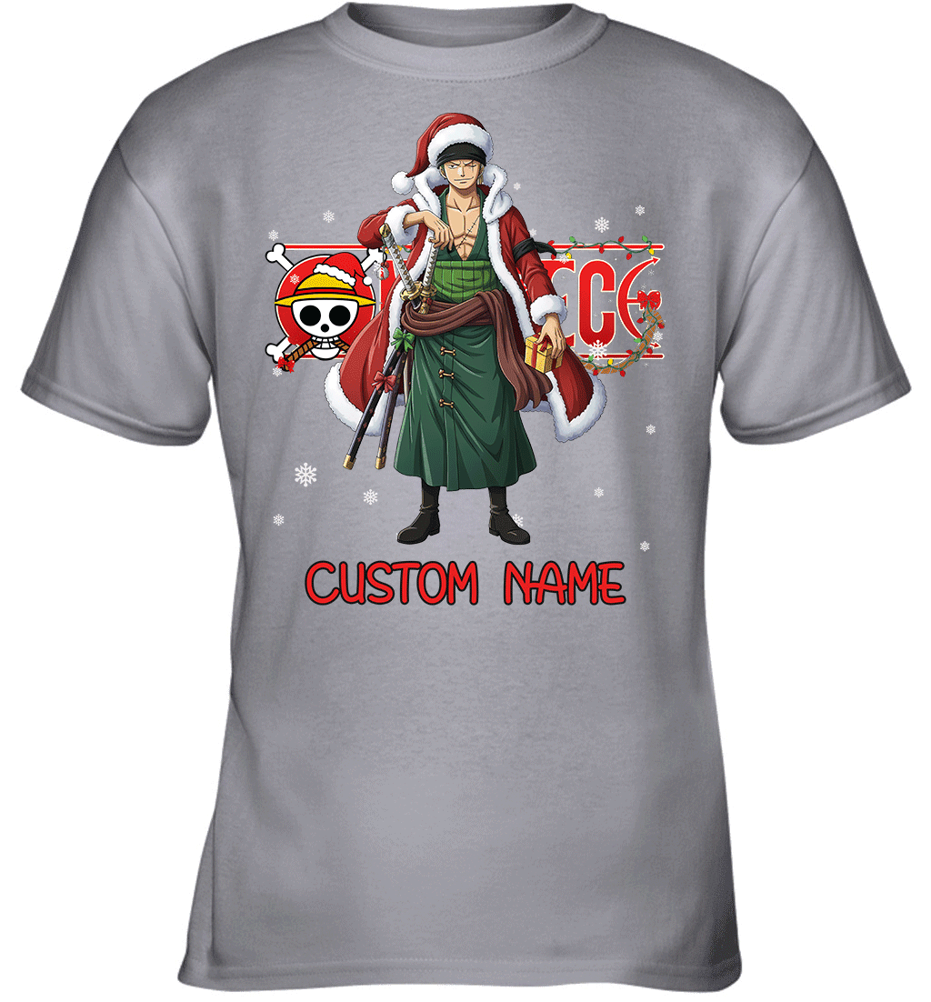 One Piece - Roronoa Zoro Christmas Style Personalized Graphic T-shirt