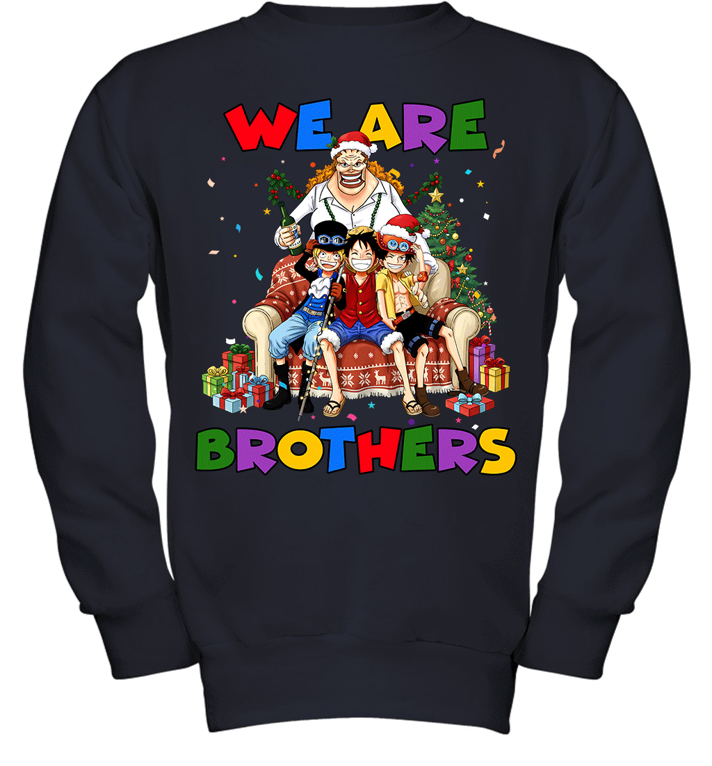 Luffy Ace Sabo We Are Brothers Christmas Graphic T-shirt