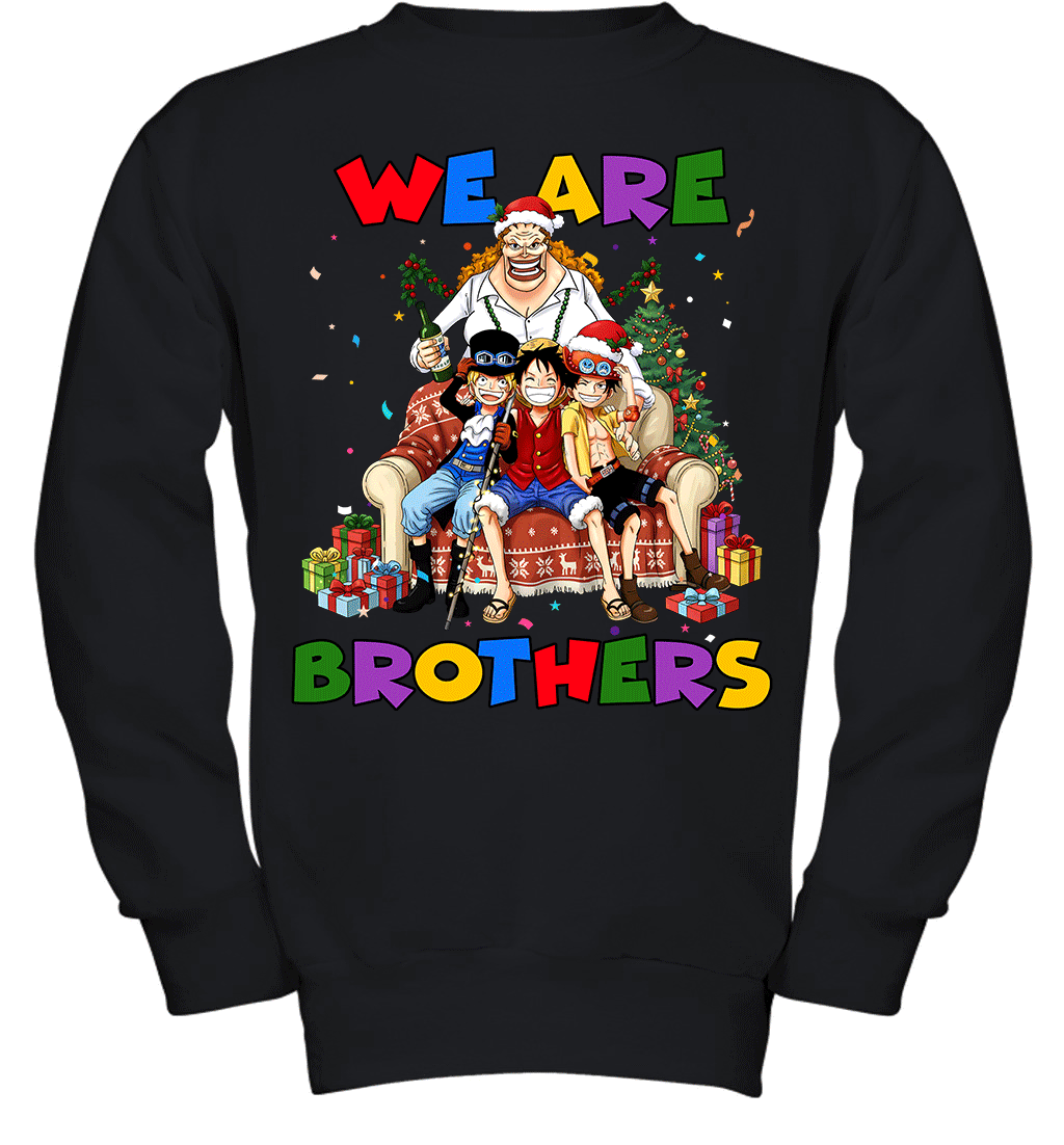 Luffy Ace Sabo We Are Brothers Christmas Graphic T-shirt