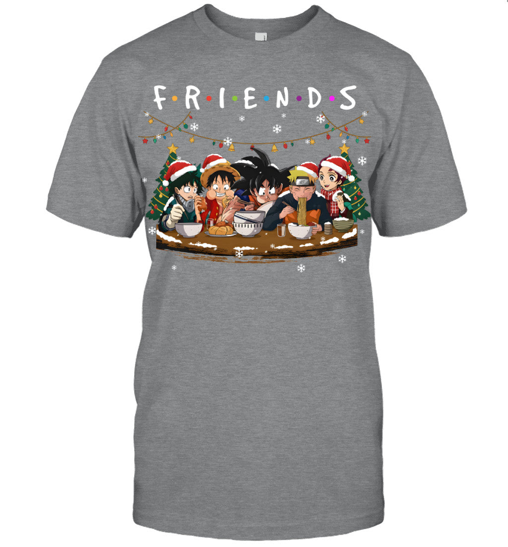 Anime Friendship Christmas T-Shirt – Perfect Holiday Gift for Friends