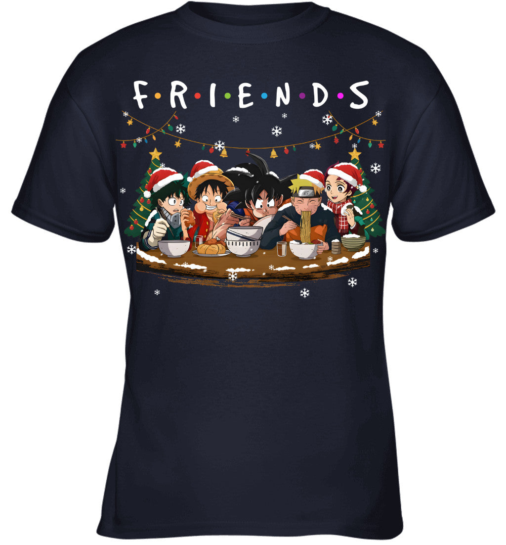 Anime Friendship Christmas T-Shirt – Perfect Holiday Gift for Friends