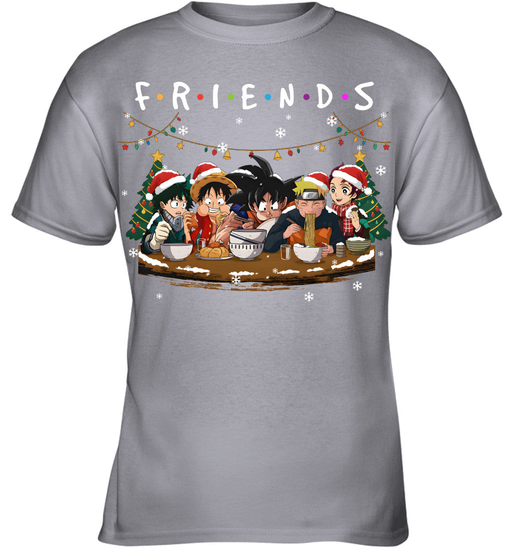 Anime Friendship Christmas T-Shirt – Perfect Holiday Gift for Friends