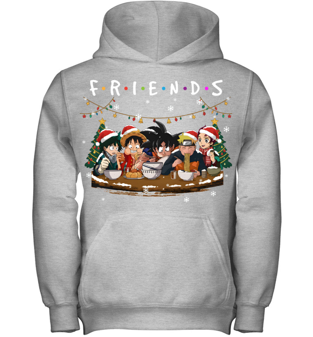 Anime Friendship Christmas T-Shirt – Perfect Holiday Gift for Friends