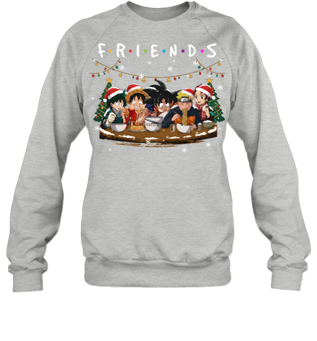 Anime Friendship Christmas T-Shirt – Perfect Holiday Gift for Friends