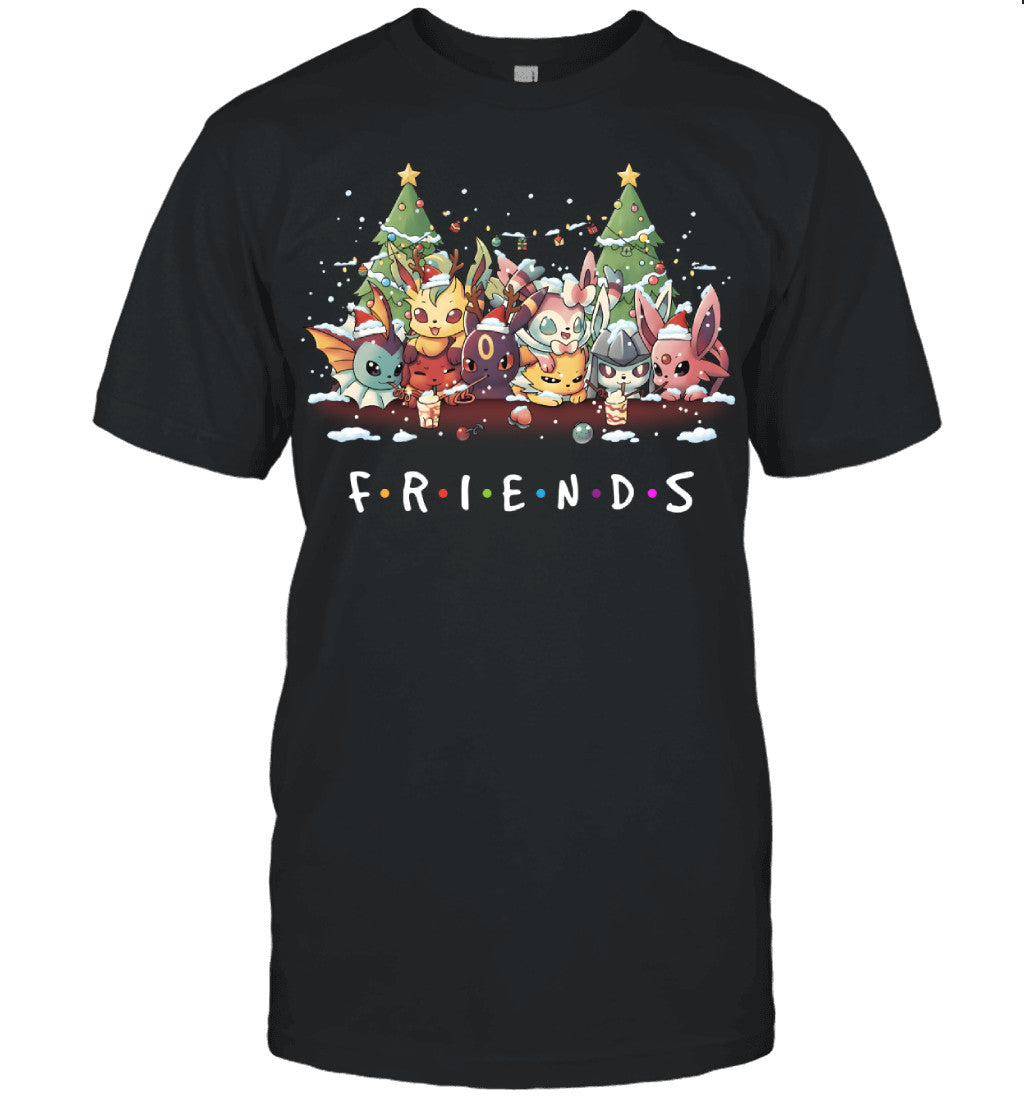 Eevee Evolutions Christmas T-Shirt – Pokémon Friends Holiday Tee