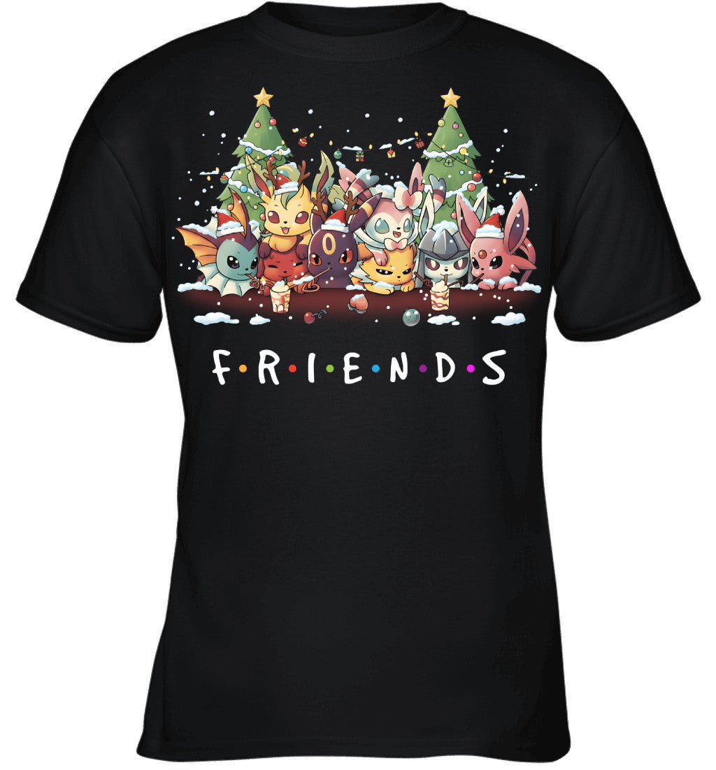 Eevee Evolutions Christmas T-Shirt – Pokémon Friends Holiday Tee