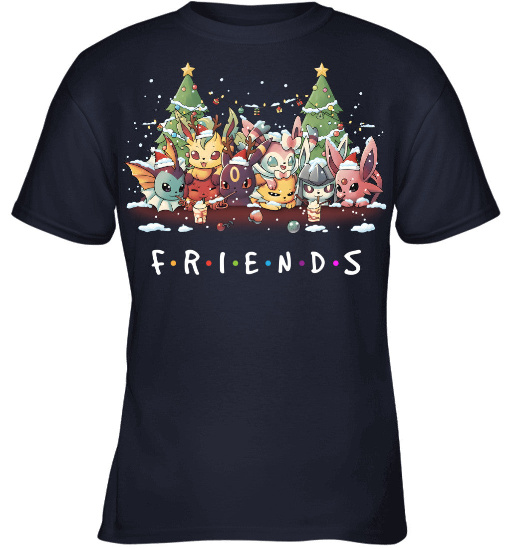 Eevee Evolutions Christmas T-Shirt – Pokémon Friends Holiday Tee