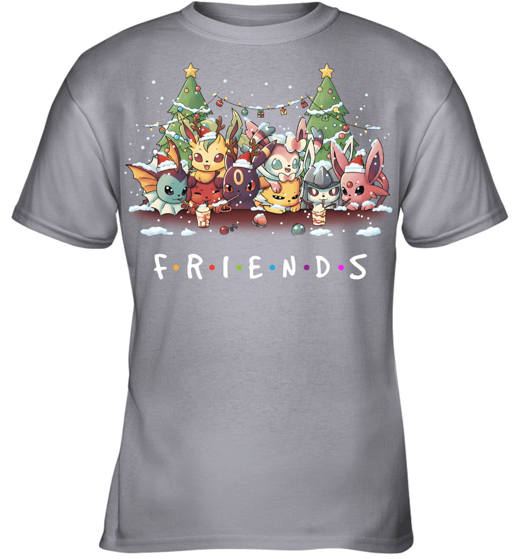 Eevee Evolutions Christmas T-Shirt – Pokémon Friends Holiday Tee