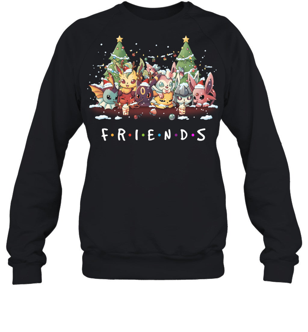 Eevee Evolutions Christmas T-Shirt – Pokémon Friends Holiday Tee