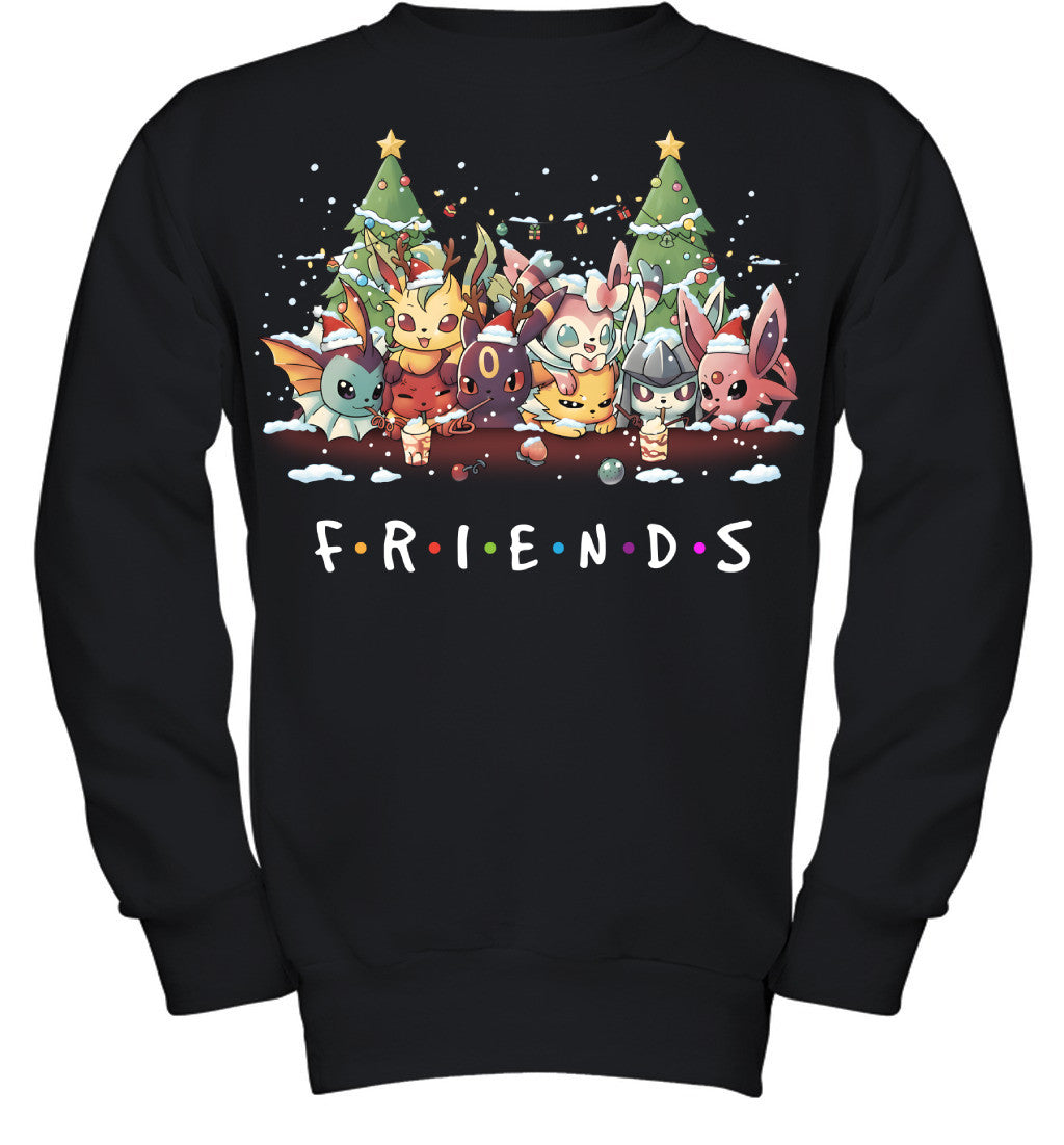 Eevee Evolutions Christmas T-Shirt – Pokémon Friends Holiday Tee