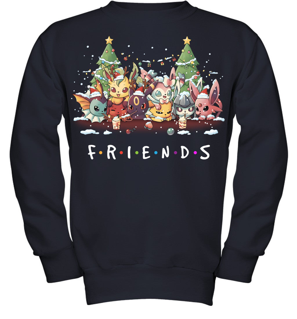 Eevee Evolutions Christmas T-Shirt – Pokémon Friends Holiday Tee
