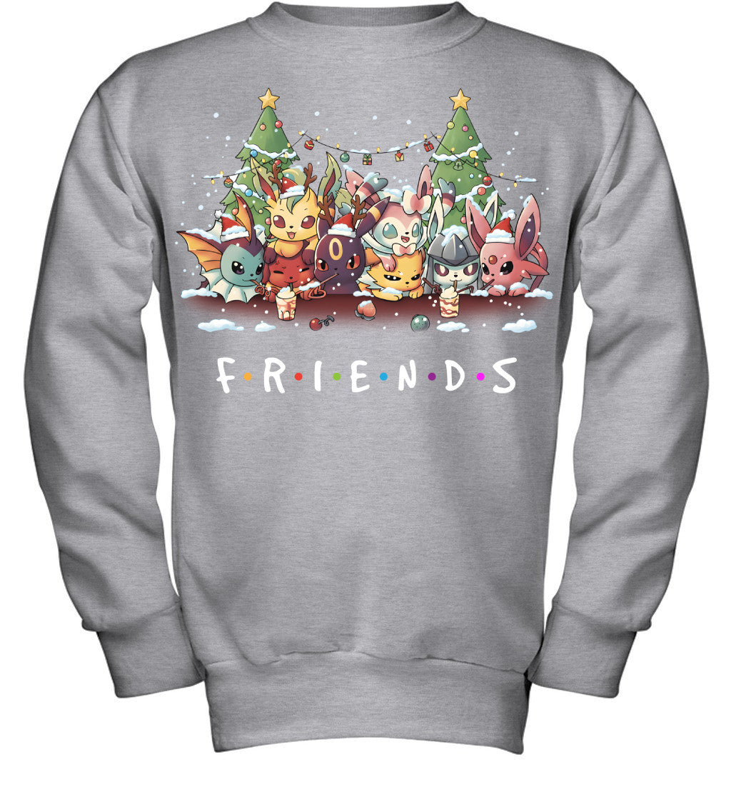 Eevee Evolutions Christmas T-Shirt – Pokémon Friends Holiday Tee
